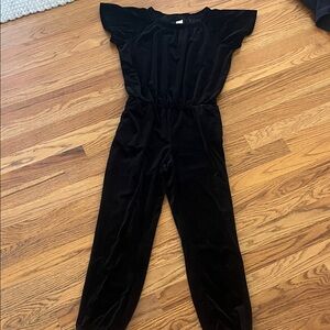 GAP Kids Black Velvet Jumpsuit